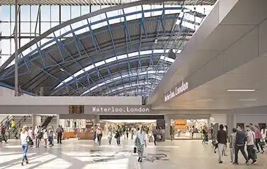 A view of Waterloo Station exterior