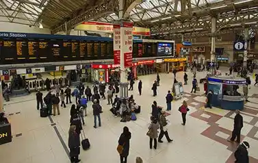 A view of Euston Station exterior